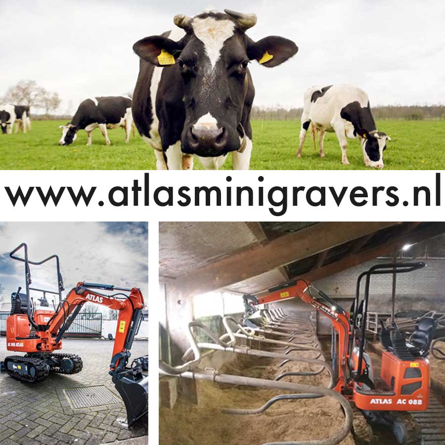 Atlas Minigraver koeien ligboxen